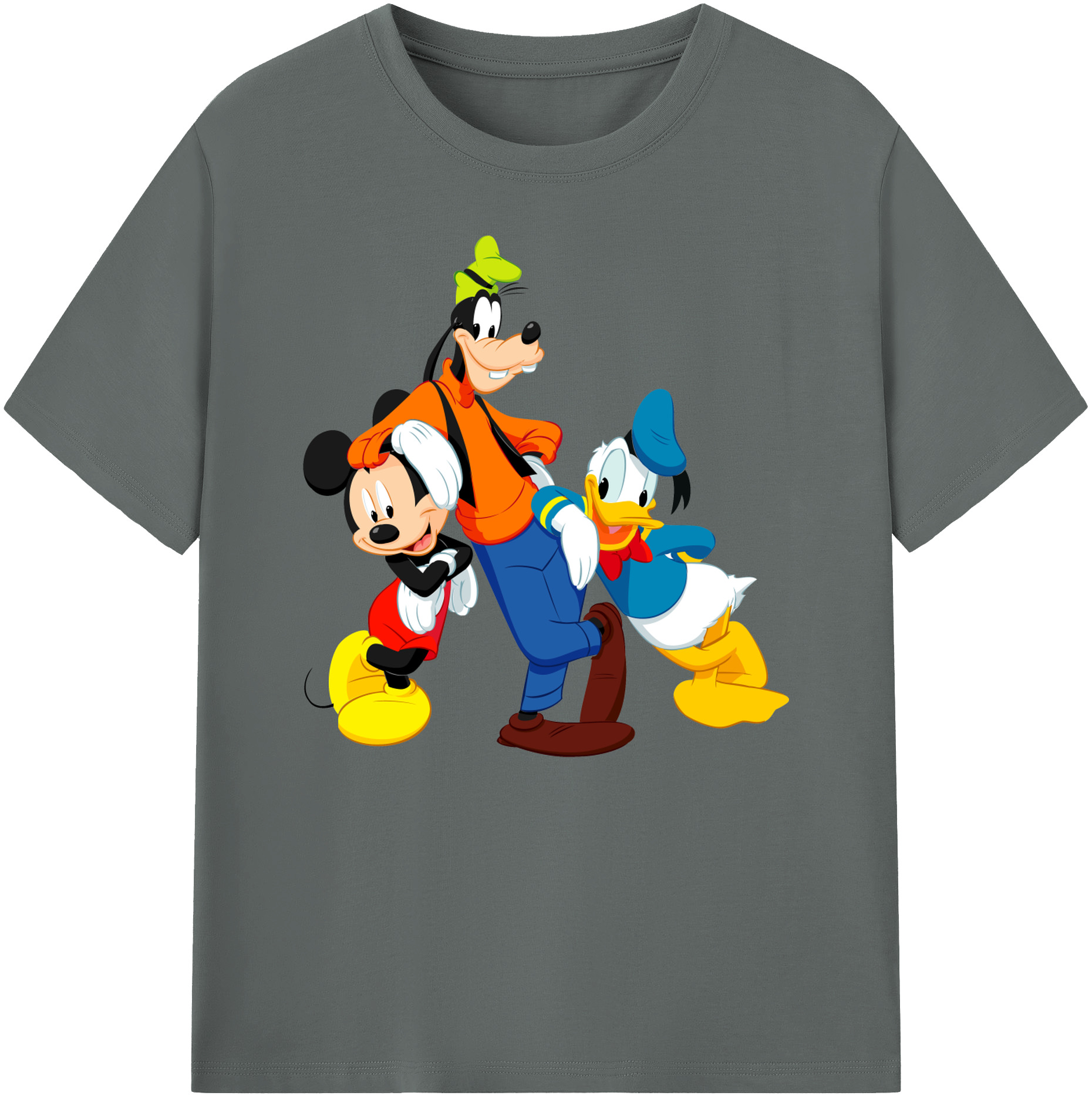 ミッキーマウス Mickey Mouse 綿100％ メンズ半袖Tシャツ｜肌触りやわらか＆通気性